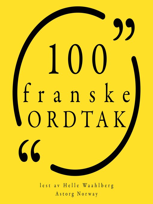 Title details for 100 franske ordtak by Anonymous - Available